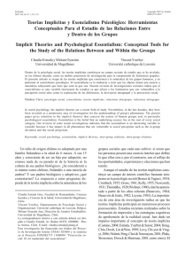 Teorías Implícitas y Esencialismo Psicológico: Herramientas