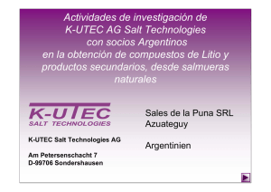 Actividades de investigación de K-UTEC AG Salt Technologies con