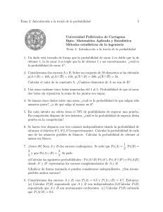 Introducción a la probabilidad - Universidad Politécnica de Cartagena