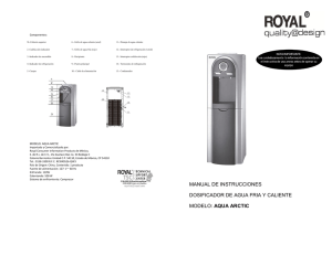 MANUAL DE INSTRUCCIONES DOSIFICADOR DE AGUA FRIA Y