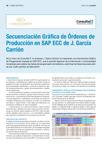 Secuenciación Gráfica de Órdenes de Producción en SAP ECC de J