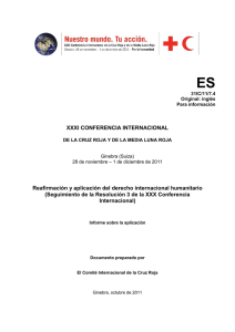 XXXI CONFERENCIA INTERNACIONAL Reafirmación y aplicación