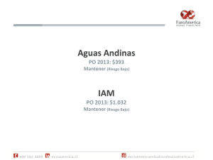 Aguas Andinas / IAM Supuestos de valoración