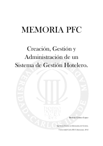 PFC Creación, gestión y administración de un Sistema de Gestión