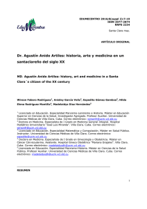 Dr. Agustín Anido Artiles: historia, arte y medicina en un