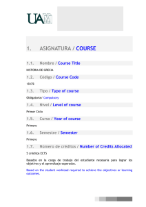 1. asignatura / course - Universidad Autónoma de Madrid