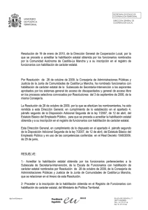 Resolución de 19 de enero de 2010, de la Dirección General de