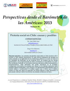 I0896. Protesta social en Chile: causas y posibles consecuencias