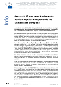 Grupos Políticos en el Parlamento: Partido Popular Europeo y de los