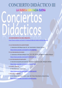 LOS INSTRUMENTOS DE UNA ORQUESTA: A. Los instrumentos