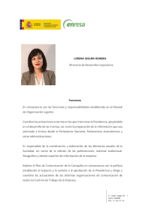 LORENA SEGURA ROMERA Directora del Gabinete de Presidencia