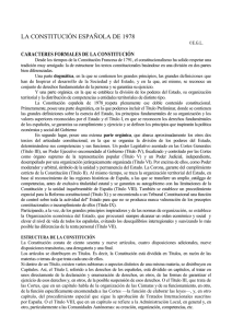 La Constitución Española. Características
