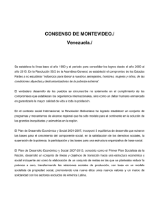 CONSENSO DE MONTEVIDEO./ Venezuela./