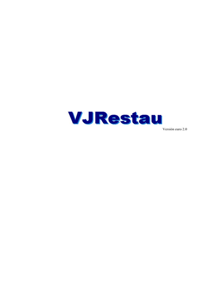 VJRESTAU manual