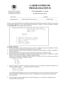 laboratorio de programación ii - Departamento de Lenguajes y