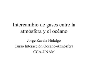 Intercambio de gases entre la atmósfera y el océano