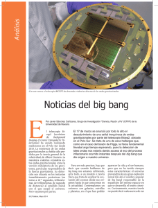 Noticias del big bang. - Universidad de Navarra