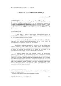 la Reforma a la Justicia del Trabajo