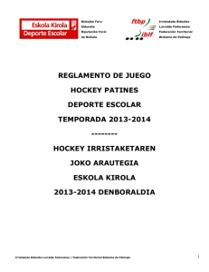 reglamento de juego hockey patines deporte escolar temporada