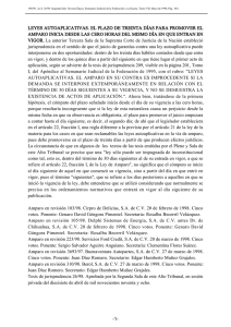 leyes autoaplicativas. el plazo de treinta días para promover el