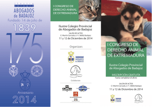 Programa - Colegio Oficial de Veterinarios de Badajoz