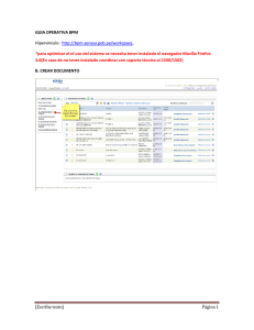 [Escriba texto] Página 1 GUIA OPERATIVA BPM Hipervinculo : http