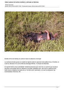 Hallan cadáver de hombre mutilado y calcinado en Nativitas