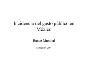 Incidencia del gasto público en México