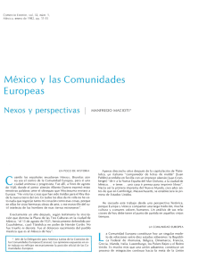 México y las Comunidades Europeas. Nexos y perspectivas