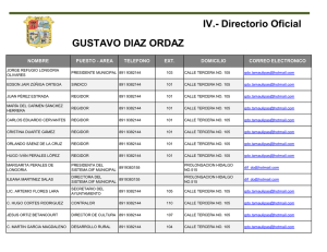 GUSTAVO DIAZ ORDAZ IV.- Directorio Oficial