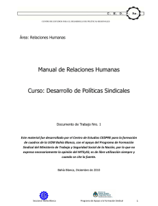 Manual de Relaciones Humanas - Ministerio de Trabajo, Empleo y