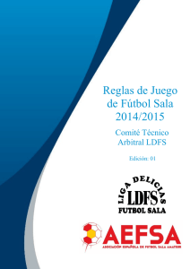 Reglas de Juego de Fútbol Sala 2014/2015
