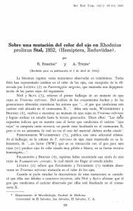 Sobre una mutación del color del ojo en Rhodnius prolixus Stal, 1852