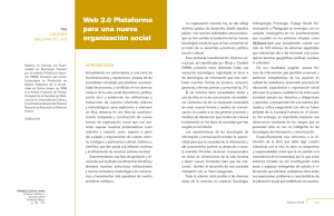 Web 2.0 Plataforma para una nueva organización social