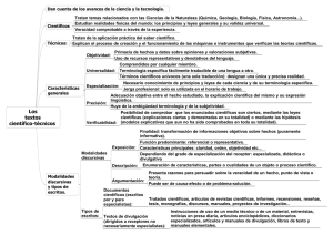 El texto científico-técnico. Características. 20010-2011.