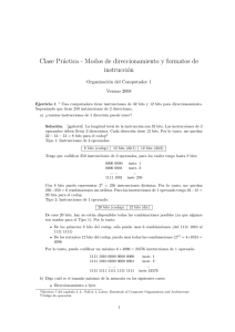 Clase Pr&aacute;ctica - Modos de direccionamiento y formatos de instrucci&oacute;n