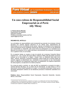 Un caso exitoso de Responsabilidad Social Empresarial en el Perú