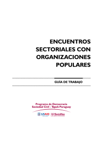 Guía de encuentros Sectoriales con Organizaciones Populares.