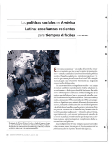 Las políticas sociales en América Latina: enseñanzas recientes
