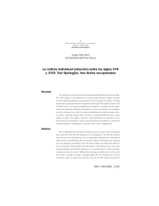 La noticia individual (relación) entre los siglos XVII y XVIII: Tres