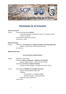 programa de actividades - Sociedad Geológica del Perú