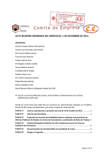 Acta Comité de Empresa - Universidad de Córdoba
