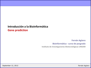 Bioinformática: de la secuencia a la estructura
