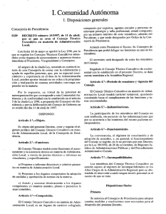 I. Comunidad Autónoma - Boletín Oficial de la Región de Murcia