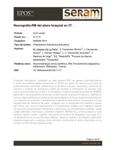 Neurografía-RM del plexo braquial en 3T.