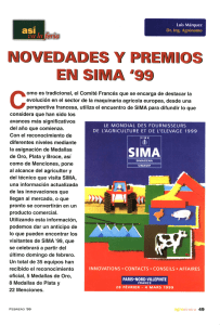 Adelanto de las novedades y premios de SIMA`99