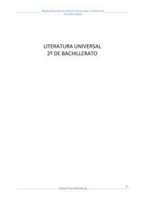 LITERATURA UNIVERSAL 2º DE BACHILLERATO
