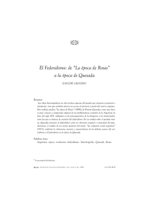 El Federalismo: de “La época de Rosas” a la época de - P3-USAL
