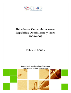 Relaciones Comerciales entre República Dominicana y - CEI-RD
