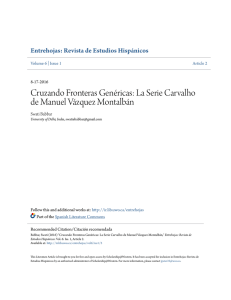 La Serie Carvalho de Manuel Vázquez Montalbán